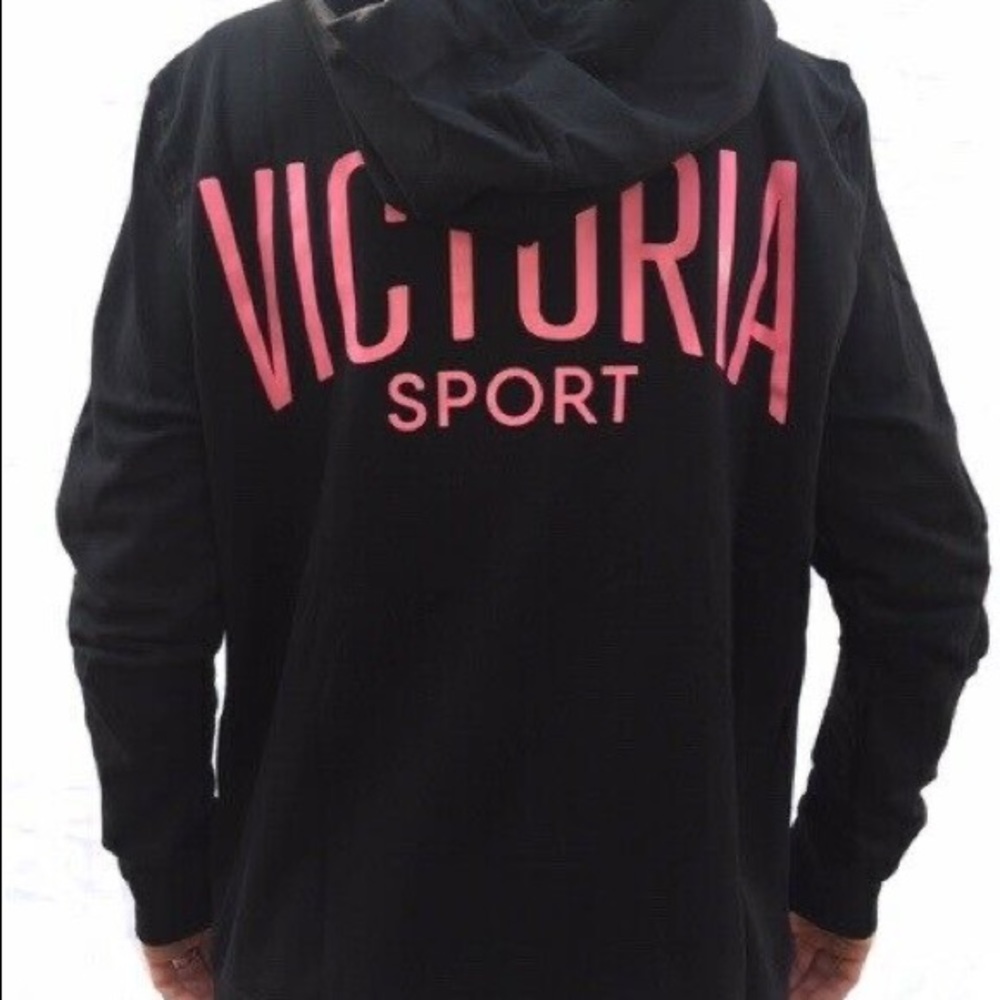 Victorias Secret sport hoodie full zip solid black